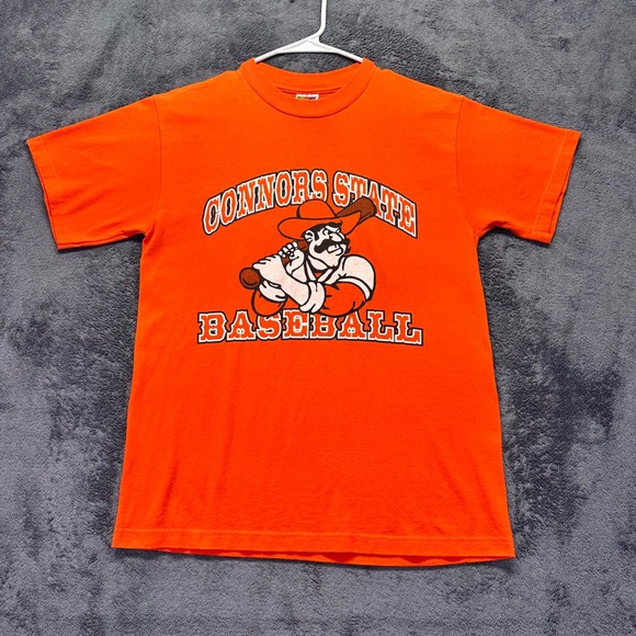 Fruit of the Loom Other - Vintage Connors State Baseball T Shirt Mens Medium Orange College Baseball